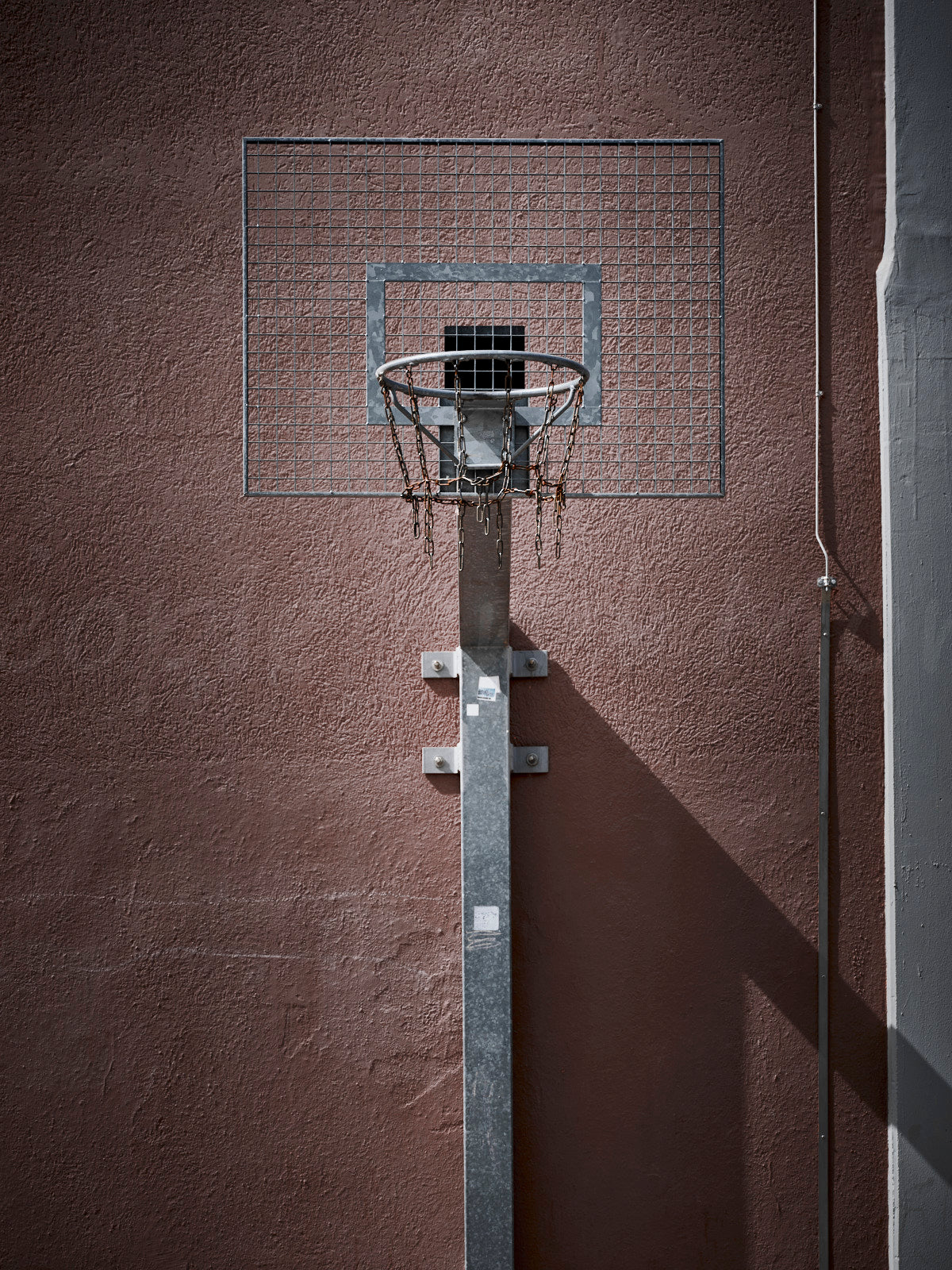 Basketballkorb mit Blitzableiter