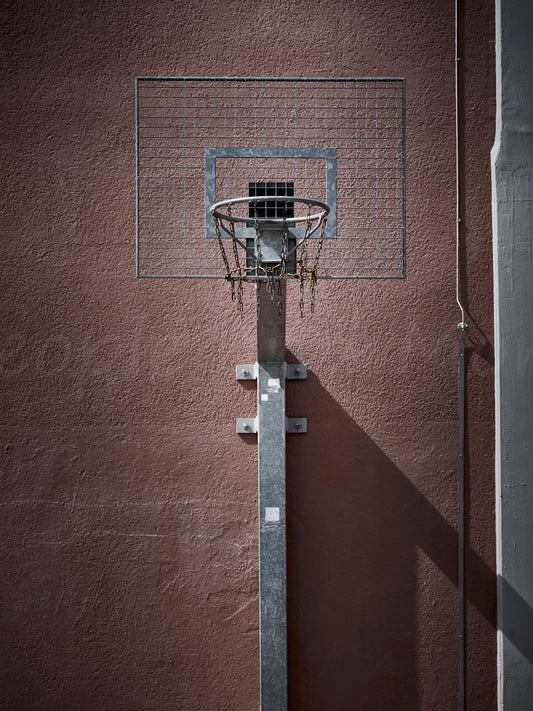 Basketballkorb mit Blitzableiter